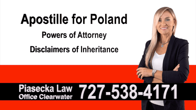 Lake City  Apostille, Notary, Polish, Polski, Notariusz, Pełnomocnictwo, Power of Attorney, Agnieszka Piasecka, Aga Piasecka