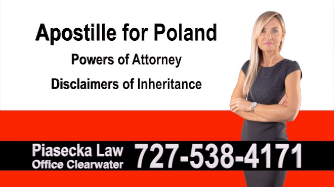 Kissimmee, Apostille, Notary, Polish, Polski, Notariusz, Pełnomocnictwo, Power of Attorney, Agnieszka Piasecka, Aga Piasecka