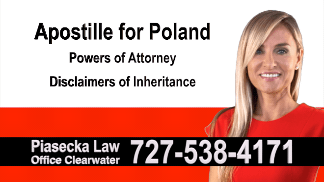 Valrico Apostille, Notary, Polish, Polski, Notariusz, Pełnomocnictwo, Power of Attorney, Agnieszka Piasecka, Aga Piasecka