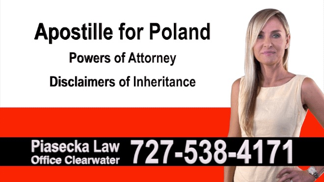 Oldsmar Apostille, Notary, Polish, Polski, Notariusz, Pełnomocnictwo, Power of Attorney, Agnieszka Piasecka, Aga Piasecka