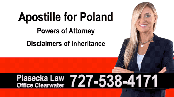 Summerland Key Apostille, Notary, Polish, Polski, Notariusz, Pełnomocnictwo, Power of Attorney, Agnieszka Piasecka, Aga Piasecka