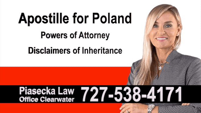 Orlando Apostille, Notary, Polish, Polski, Notariusz, Pełnomocnictwo, Power of Attorney, Agnieszka Piasecka, Aga Piasecka